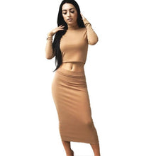 2 Piece Set Women Dress  Fashion  Turtleneck Sexy Elegant Women Long Sleeve Bodycon Party Club Womens Dresses #1215 GS