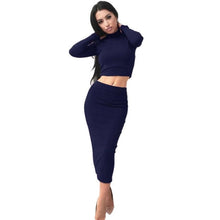 2 Piece Set Women Dress  Fashion  Turtleneck Sexy Elegant Women Long Sleeve Bodycon Party Club Womens Dresses #1215 GS