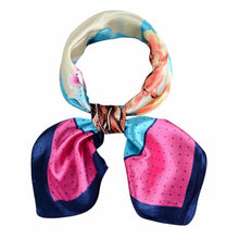 20 Colors  OL Lady Scarf Square Scarf Satin 60cm*60cm Women Fashion Print Office Ladies Scarves handkerchief Female #1201 GS
