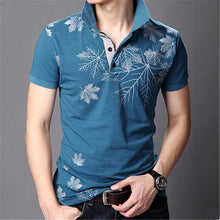 New Fashion Polo Shirts Men Summer Printed Short Sleeve Shirts Plus Size Lapel Business Shirt Tops High Quality 31165 GS