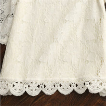 Summer Female Sweet Lace Blouse Half Sleeve White Shorts Loose O-neck Chiffon Shirt Women Casual Flare Sleeve Tops 31124 GS