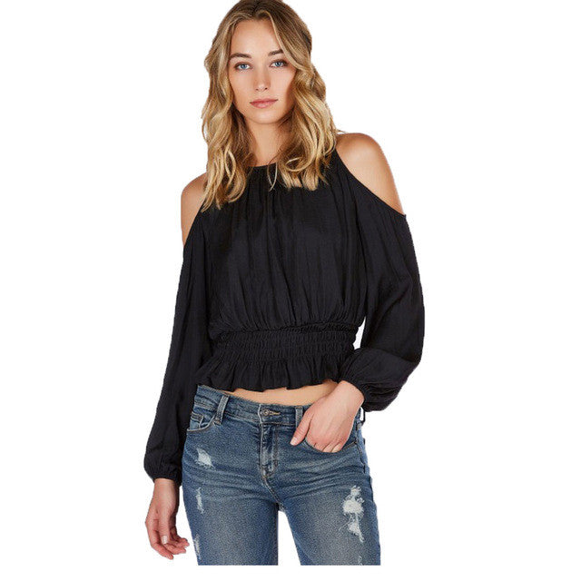 New Fashion Women Off Shoulder Blouse Sexy Office Lady Long Sleeve Shirts Tops Plus Size Women Clothing GS