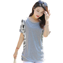 Brand New Short Batwing Sleeve Plus Size L-3XL T-shirts Female Print Lace t shirts Women Top 71061 GS