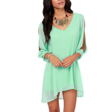Brand New Vestidos Plus Size Straight Knee-Length Dress Brief Full Off Shoulder O-neck Chiffon Women Dresses 70936 GS