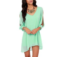 Brand New Vestidos Plus Size Straight Knee-Length Dress Brief Full Off Shoulder O-neck Chiffon Women Dresses 70936 GS