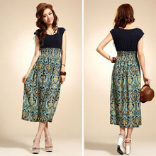 Casual Boho  Dress Women Flower Print Long Maxi Bohemian Women Dress Ladies Evening Sleeveless Party Dresses Vestidos GS