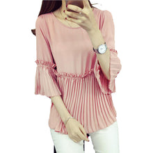 Casual Women T shirts O-neck Chiffon Tshirt Female Half Butterfly Sleeve Female Tops 70780 GS