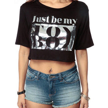 Casual Women T shirts O-neck Cotton Tshirt Female Short Sleeve Plus Size Shine Letter Print Back Hollow Out CropTops 70807 GS