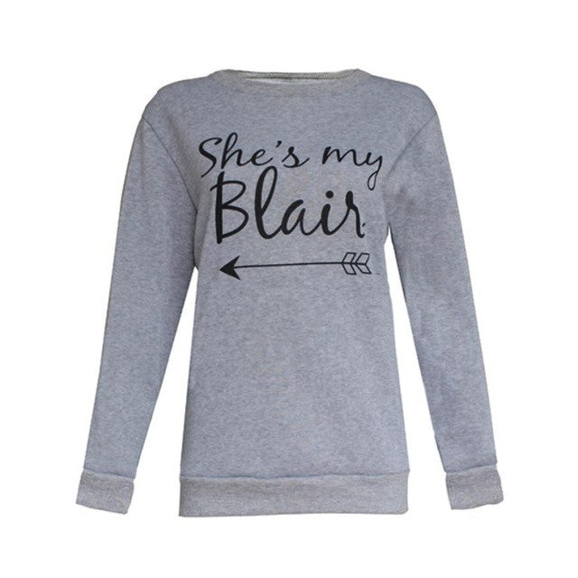 Fashion  Long Sleeve Best Friends T shirt Women Clothes