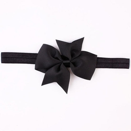 Fashion Headbands For Children Baby Solid Bow head band elastic Ribbon baby girls Hair Accessories infantis gift LY GS