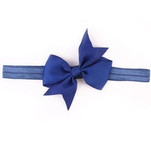 Fashion Headbands For Children Baby Solid Bow head band elastic Ribbon baby girls Hair Accessories infantis gift LY GS