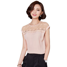 Fashion Style Short Sleeve T-shirts Plus Size M-3XL Female T shirts Lace Top O-neck Women t shirt 71128 GS