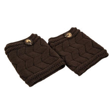 Fashion  Knitted Warm Button Crochet Leg Warmer WomeN Boot Socks Leg Warmers Socks For Women Lady Girls 1 pair GS