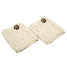 Fashion  Knitted Warm Button Crochet Leg Warmer WomeN Boot Socks Leg Warmers Socks For Women Lady Girls 1 pair GS