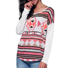 Fashion Women T shirts Geometry Print Thin Long Sleeve Tops Round Neck Zipper Pullover T-Shirt Female camiseta feminina GS