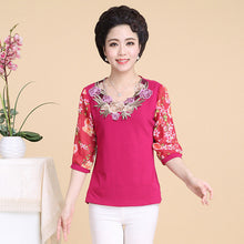 Fashion Women T shirts Print T-shirt Women O-neck AppliquesTop Short Sleeve XL-4XL Female Plus Size tops 71010 GS