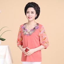 Fashion Women T shirts Print T-shirt Women O-neck AppliquesTop Short Sleeve XL-4XL Female Plus Size tops 71010 GS