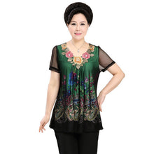 Fashion Women T shirts Print T-shirt Women O-neck Top Short Sleeve XL-4XL Female Plus Size tops 70922 GS
