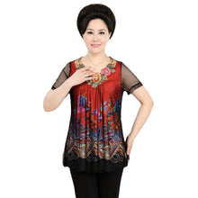 Fashion Women T shirts Print T-shirt Women O-neck Top Short Sleeve XL-4XL Female Plus Size tops 70922 GS