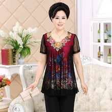 Fashion Women T shirts Print T-shirt Women O-neck Top Short Sleeve XL-4XL Female Plus Size tops 70922 GS