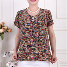 Fashion Women T shirts Print T-shirt Women Top Short Sleeve XL-4XL Female Plus Size tops 71013 GS