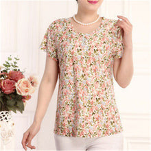 Fashion Women T shirts Print T-shirt Women Top Short Sleeve XL-4XL Female Plus Size tops 71013 GS