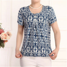 Fashion Women T shirts Print T-shirt Women Top Short Sleeve XL-4XL Female Plus Size tops 71013 GS