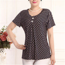 Fashion Women T shirts Print T-shirt Women Top Short Sleeve XL-4XL Female Plus Size tops 71013 GS
