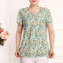 Fashion Women T shirts Print T-shirt Women Top Short Sleeve XL-4XL Female Plus Size tops 71013 GS
