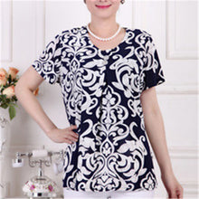 Fashion Women T shirts Print T-shirt Women Top Short Sleeve XL-4XL Female Plus Size tops 71013 GS