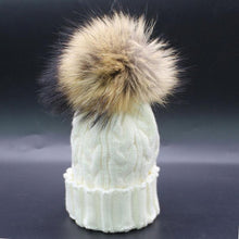 Fashion Women  Warm Knitted Wool Crochet Faux Fur Hats pompom Beanies Cap Women Hats For Women Beanies GS
