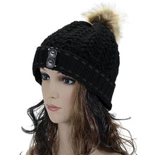 Hat Female Knitted Women's Wool Warm Wood Buckle Knitted Wool Hat kadin vardir yellow beanie hat Promotion G31012 GS