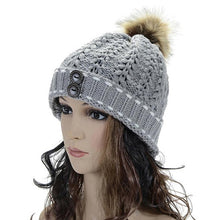Hat Female Knitted Women's Wool Warm Wood Buckle Knitted Wool Hat kadin vardir yellow beanie hat Promotion G31012 GS