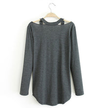 High Quality Brand New Fashion Women Plus Size Tops Long Sleeve V-neck Blouse Off Shoulder Shirt 70433 GS