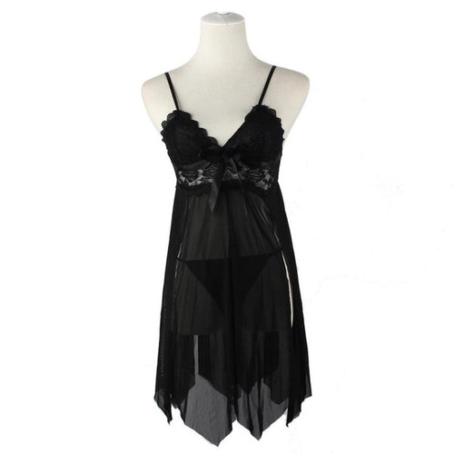 Hot Sale Sexy Lingerie Women's Underwear Sleepwear Lace Dress G-string Nightwear sous vetement femme sexy Ladies Nighties GS
