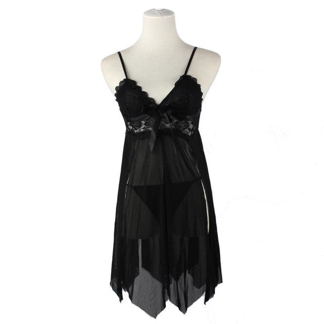 Hot Sale Sexy Lingerie Women's Underwear Sleepwear Lace Dress G-string Nightwear sous vetement femme sexy Ladies Nighties GS