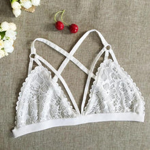 Hot Sale  Black White Crochet Crop Top Women Sexy Cropped Tops Backless Lace Halter Camis Unpadded Top Bra YLYL GS