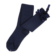 Hot Sale Women's Cotton Elastic Leggings   Over Knee Bow Solid Fashion Thigh High Long Stockings 1128# GS