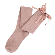 Hot Sale Women's Cotton Elastic Leggings   Over Knee Bow Solid Fashion Thigh High Long Stockings 1128# GS