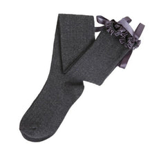 Hot Sale Women's Cotton Elastic Leggings   Over Knee Bow Solid Fashion Thigh High Long Stockings 1128# GS