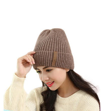 Hot Selling Women 2 Use Beanies Knitted Wool  Warm Female Hats For Women Girls Pompon Ball Skullies Caps Bonnet GS