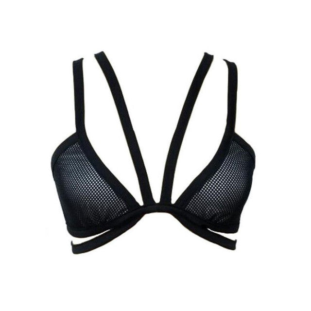 Hot Sexy Women Backless Bandage Base Crop Top Vest Polyester Women's Bustier Bra Crop Top Tank Female Crochet Top YLYL GS