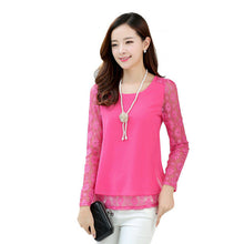 New Arrival Chiffon Blouse Plus Size Women Tops Casual Full Sleeve O-neck S-2XL Spring Shirt 70674 GS