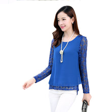 New Arrival Chiffon Blouse Plus Size Women Tops Casual Full Sleeve O-neck S-2XL Spring Shirt 70674 GS