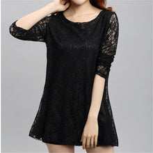New Arrival Chiffon Blouse Women Plus Size Tops Casual Half Sleeve Peter pan Collar M-4XL Spring Print Long Shirt 70671 GS