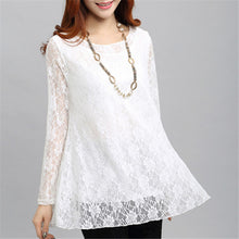 New Arrival Chiffon Blouse Women Plus Size Tops Casual Half Sleeve Peter pan Collar M-4XL Spring Print Long Shirt 70671 GS