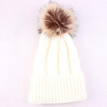 New Arrival Hats Female Faux Fur Knitted Wool Pompon Ball Women Hats  Skullies hat for women girls hat Casquette GS