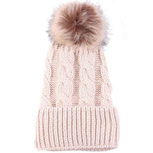 New Arrival Hats Female Faux Fur Knitted Wool Pompon Ball Women Hats  Skullies hat for women girls hat Casquette GS