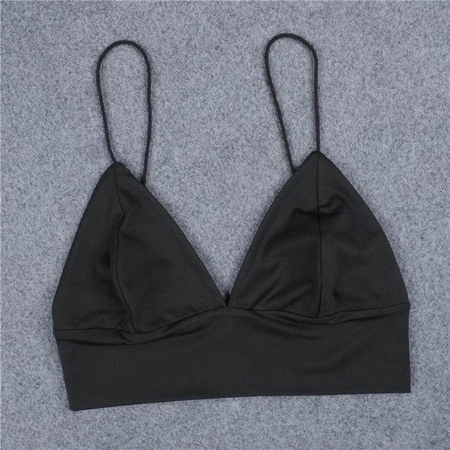 New Arrival Women Sexy V-Neck Black Camis  Tank Crop Tops Bustier Backless short Basic Tops Female Vest Camis #WY GS