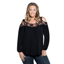 New Big Size T Shirts For Women Long Sleeved Drop Shoulder Lace Splice Plus Size Women Clothes XL-5XL Tee Shirts Female GS